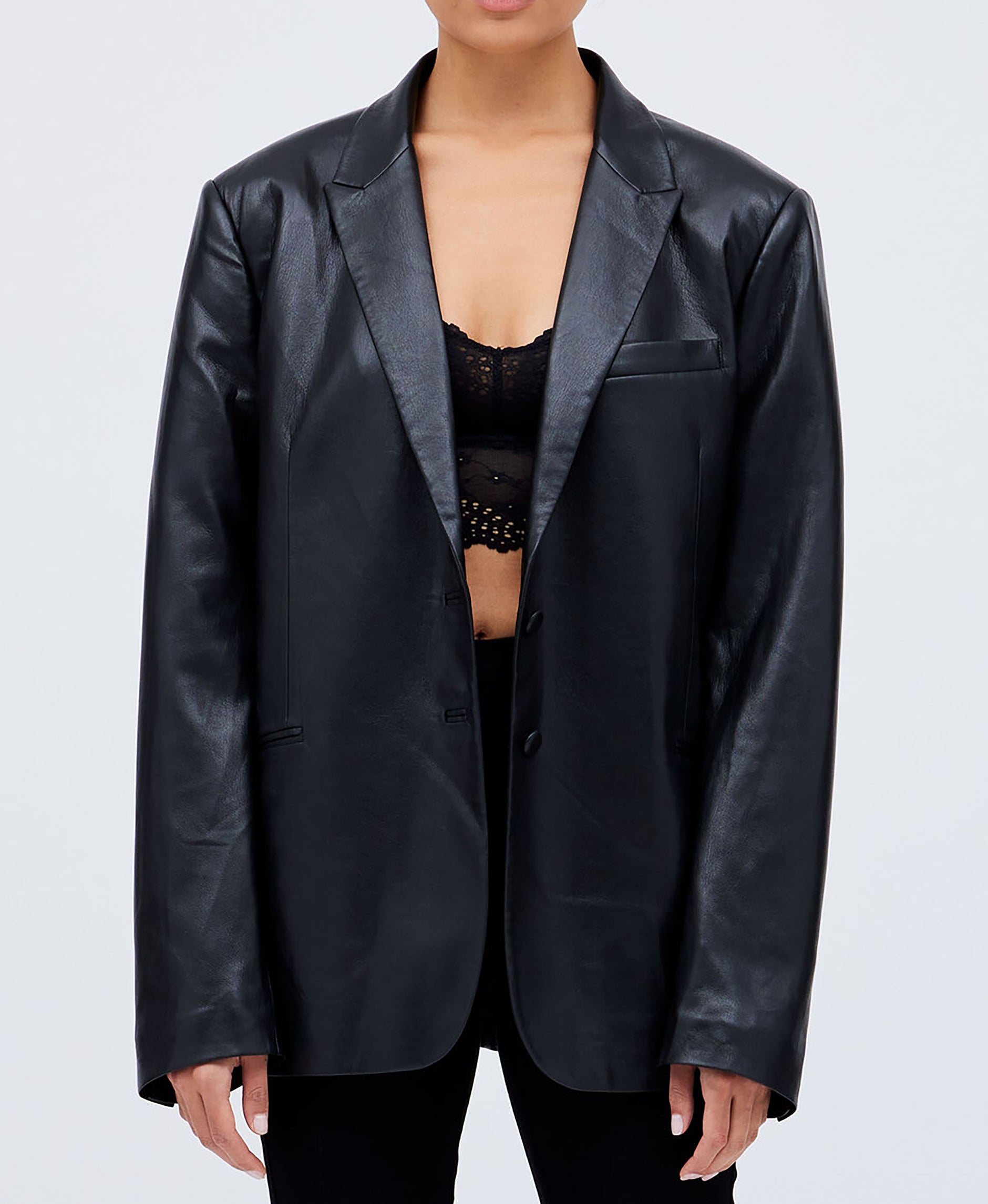 THROWbySLY ■【VEGAN LEATHER BALOON B-3 JK High Waisted Vegan Leather Legging – Ookie & Lala